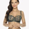Gaia Jessi Balcony Bra 2 Gaia Jessi Balcony Bra -FOREVER YOUR LINGERIE GA BSO 1036JessiBalconyBraEmeraldGreenFront
