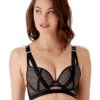 Gossard Pulse Mesh Longline Plunge Bra 1 Gossard Pulse Mesh Longline Plunge Bra -FOREVER YOUR LINGERIE GossardPulseMeshLongLineBraBlack19301Front