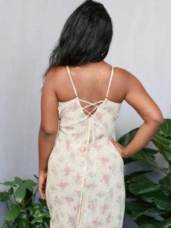 Kilo Brava Chiffon Vintage Maxi Slip -FOREVER YOUR LINGERIE KiloBravaChiffonCollectionVintageMaxiSlip16034Back