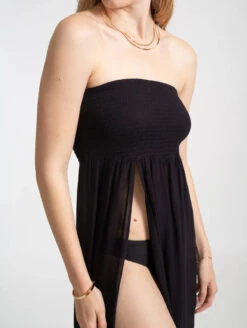 Koy Resort Miami Convertible Dress/Skirt -FOREVER YOUR LINGERIE KoyResortMiamiConvertibleDressSkirtBlackK2171CloseUp