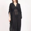 Koy Resort Miami Long Kaftan 2 Koy Resort Miami Long Kaftan -FOREVER YOUR LINGERIE KoyResortMiamiLongKaftanBlackK2174Front