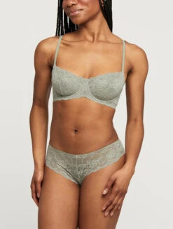 Montelle Brazilian -FOREVER YOUR LINGERIE MontelleBrazilian9001FlirtDemiBra9312SageFront