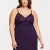 Montelle Bust Support Chemise -FOREVER YOUR LINGERIE MontelleBustSupportChemisePurpleVelvet9394FrontPlus