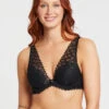 Montelle Lacy Essentials Mystique High Apex Bra 1 Montelle Lacy Essentials Mystique High Apex Bra -FOREVER YOUR LINGERIE MontelleLacyEssentialsMistiqueHighApexBraBlack9304FrontAlt