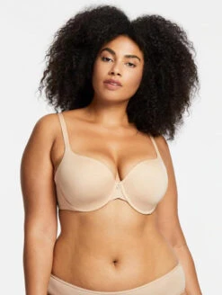 Montelle Pure T-shirt Bra -FOREVER YOUR LINGERIE MontellePureSeamlessSand9310FrontPlus
