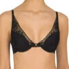 Natori Cherry Blossom Plunge Bra 1 Natori Cherry Blossom Plunge Bra -FOREVER YOUR LINGERIE NatoriCherryBlossomConvertibleBra721191BlackFront