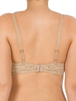 Natori Feathers Plunge Bra 10 Natori Feathers Plunge Bra -FOREVER YOUR LINGERIE NatoriFeathersPlungeBra730023CafeBack