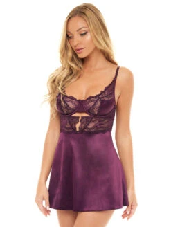 Oh La La Cheri Donna Chemise 10 Oh La La Cheri Donna Chemise -FOREVER YOUR LINGERIE OhLaLaCheriDonnaChemisePotentPurple74 11905 X Front