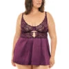 Oh La La Cheri Donna Chemise 1 Oh La La Cheri Donna Chemise -FOREVER YOUR LINGERIE OhLaLaCheriDonnaChemisePotentPurple74 11905 X FrontPlus