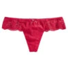 The Little Bra Company Lucia Lace Thong -FOREVER YOUR LINGERIE P004TLuciaLaceThongRedFlatlay