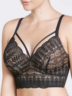 Parfait Mia Lace Bralette 9 Parfait Mia Lace Bralette -FOREVER YOUR LINGERIE ParfaitMiaBlackBeigeSide