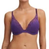 Passionata Brooklyn Plunge Bra 2 Passionata Brooklyn Plunge Bra -FOREVER YOUR LINGERIE PassionataBrooklynPlungeBra5701PansyFront