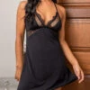 Pour Moi Dark Romance Chemise -FOREVER YOUR LINGERIE PourMoiDarkRomanceChemiseBlack21708Front