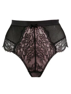 Pour Moi Dark Romance Lace-Up Brief 8 Pour Moi Dark Romance Lace-Up Brief -FOREVER YOUR LINGERIE PourMoiDarkRomanceLace UpBriefBlack21703FrontFlat