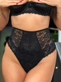 Pour Moi For Your Eyes Only High Waist Crotchless Thong
