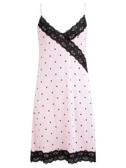 Pour Moi Sofa Love Lace Jersey Chemise 8 Pour Moi Sofa Love Lace Jersey Chemise -FOREVER YOUR LINGERIE PourMoiSofaLoveChemiseBlushBlack19835FrontCutOut