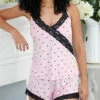 Pour Moi Sofa Love Lace Jersey PJ Set -FOREVER YOUR LINGERIE PourMoiSofaLovePJSetBlushBlack19836 8Front
