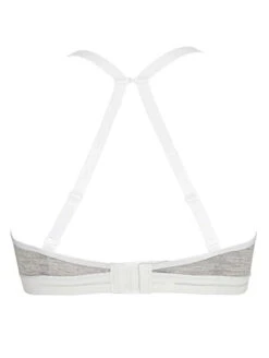 Royce Posie Wirefree T-Shirt Bra 7 Royce Posie Wirefree T-Shirt Bra -FOREVER YOUR LINGERIE RoycePosieWireFreeBraGreyWhite8019BackRacer