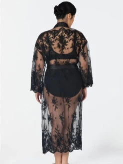 FOREVER YOUR LINGERIE -FOREVER YOUR LINGERIE RyaCollectionDarlingRobeBlack220 X BackPlus