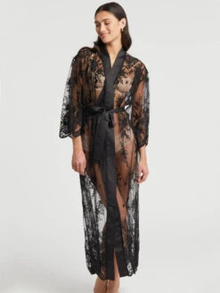 Rya Collection Darling Robe 8 Rya Collection Darling Robe -FOREVER YOUR LINGERIE RyaCollectionDarlingRobeBlack220 X Front