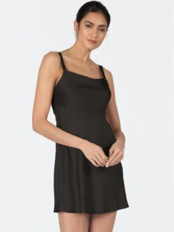 Rya Collection Heavenly Chemise -FOREVER YOUR LINGERIE RyaCollectionHeavenlyChemiseBlack469 X Front