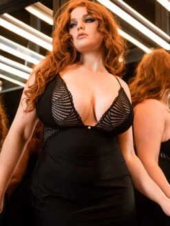 Scantilly By Curvy Kate After Hours Slip Dress 9 Scantilly By Curvy Kate After Hours Slip Dress -FOREVER YOUR LINGERIE SN025326AfterHoursSlipDressBlackFrontFashion2