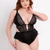 Scantilly By Curvy Kate After Hours Teddy -FOREVER YOUR LINGERIE SN025327AfterHoursTeddyBlackFront