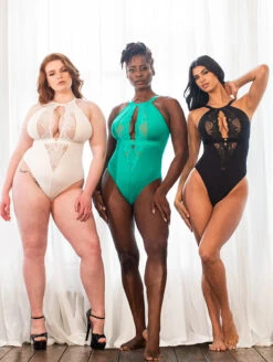 Scantilly By Curvy Kate Indulgence Bodysuit 12 Scantilly By Curvy Kate Indulgence Bodysuit -FOREVER YOUR LINGERIE ST010704IndulgenceBodysuitIvoryJadeandBlackLifestyleEdited