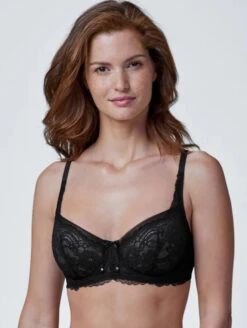 Skarlett Blue Minx Balcony Bra 8 Skarlett Blue Minx Balcony Bra -FOREVER YOUR LINGERIE SkarlettBlueMinxBalconyBraBlack1733100Front