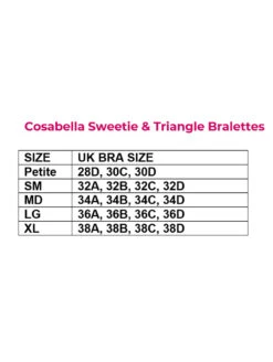 Cosabella Never Say Never Sweetie Bralette 7 Cosabella Never Say Never Sweetie Bralette -FOREVER YOUR LINGERIE SweetieandTriangleSizeChartCarousel b99bfe14 016c 46d2 9f97 a04e89c787b4