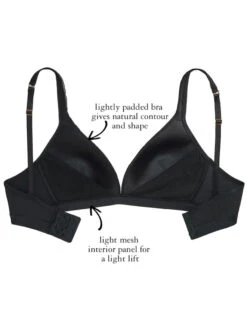 The Little Bra Company Erika Non Wire Plunge Bra 8 The Little Bra Company Erika Non Wire Plunge Bra -FOREVER YOUR LINGERIE TheLittleBraCompanyErikaSmoothBlackY001SInfo