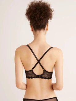 The Little Bra Company Naomi Demi Bra -FOREVER YOUR LINGERIE TheLittleBraCompanyNaomiDemiBraBlackY008BackAlt