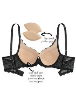 The Little Bra Company Naomi Demi Bra -FOREVER YOUR LINGERIE TheLittleBraCompanyNaomiDemiBraBlackY008Info