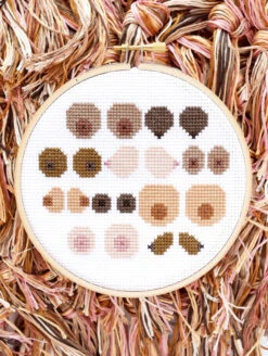 The Stranded Stitch Cross Stitch Kit 9 The Stranded Stitch Cross Stitch Kit -FOREVER YOUR LINGERIE TheStrandedStitchBoobCrewCrossStitchKitBOOB530Finished2