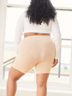 Thigh Society Regular Rise 7" Cooling Short 12 Thigh Society Regular Rise 7" Cooling Short -FOREVER YOUR LINGERIE ThighSocietyCoolingShorts7InchBeigeTHCO RBack