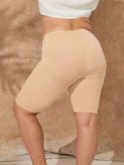 Thigh Society The Staple 9" Shorts 9 Thigh Society The Staple 9" Shorts -FOREVER YOUR LINGERIE ThighSocietyTheStaple9 BeigeTHSO STAPLEBack