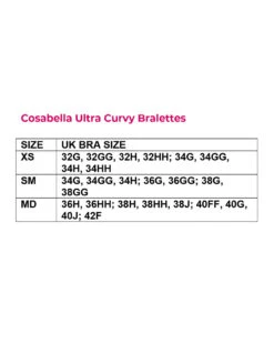 Cosabella Never Say Never Ultra Curvy Sweetie Bralette 9 Cosabella Never Say Never Ultra Curvy Sweetie Bralette -FOREVER YOUR LINGERIE UltraCurvySizeChartCarousel 5db7a2d1 4bac 4ad4 96af c497e46e2f49