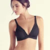 The Little Bra Company Erika Non Wire Plunge Bra 1 The Little Bra Company Erika Non Wire Plunge Bra -FOREVER YOUR LINGERIE Y001ErikaNonWireBraletteBlackFront