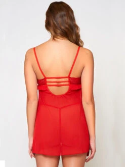 ICollection Daisy Babydoll 13 ICollection Daisy Babydoll -FOREVER YOUR LINGERIE iCollectionDaisyBabydollRed8101 X Back
