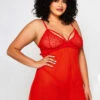 ICollection Daisy Babydoll 1 ICollection Daisy Babydoll -FOREVER YOUR LINGERIE iCollectionDaisyBabydollRed8101 X FrontPlus